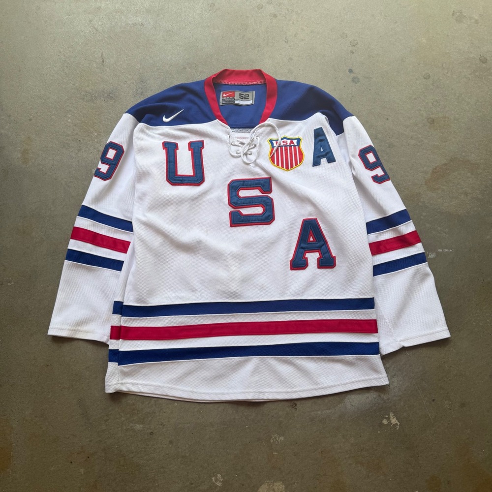 Nike Team USA Zach Parise 9 Hockey Jersey Size 52 On-Ice Style